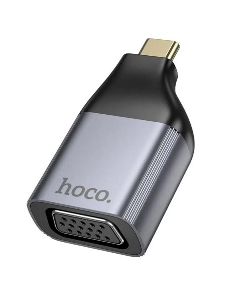 Adaptador USB-C a VGA Hoco UA34 Gris Metal