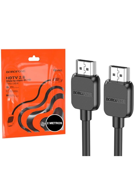 Borofone BUS02 Cable HDMI 2.0 4K 2 metros  Negro