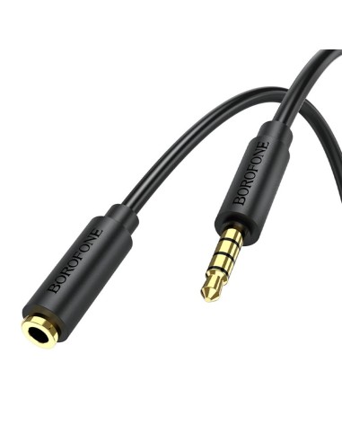 Cable Extensor 3.5mm Macho-Hembra 2m Borofine BL12 negro