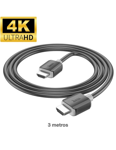 Cable HDTV 2.0 4K 3 m Hoco US08  Negro
