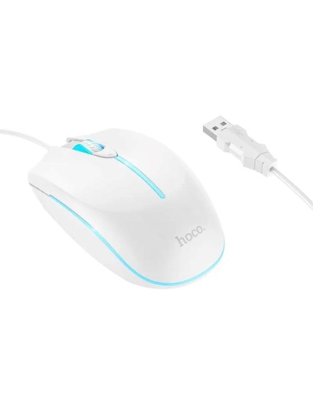 Hoco GM37 RatÃ³n con Cable USB-A 1.4m 2.400Dpi Blanco