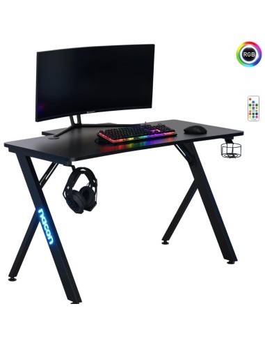 Nacon Escritorio Gaming con LEDs RGB y acabado Fibra de Carbono (PCGD-RGB)