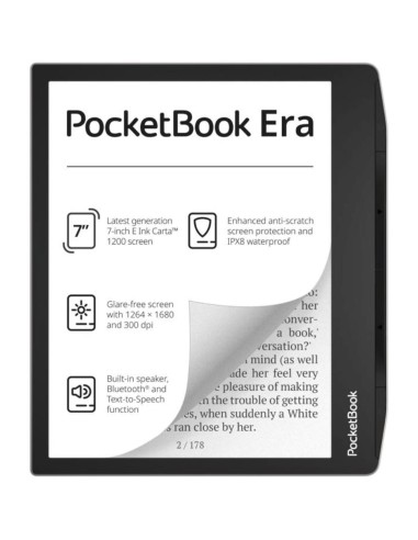 Pocketbook Era 7" Bluetooth16GB SmartLight Altavoz  Plata