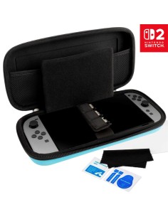 Nacon Pack Funda Rigida L+ Protector para Nintendo Switch 2 Azul (SWITCHNEWPACK5BLUE)