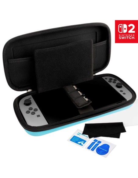 Nacon Pack Funda Rigida L+ Protector para Nintendo Switch 2 Azul (SWITCHNEWPACK5BLUE)