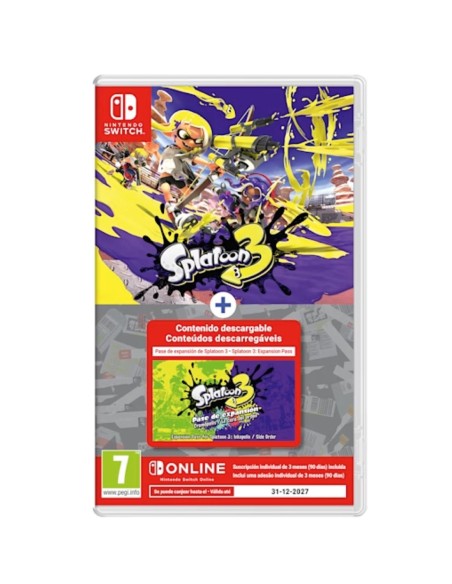 Nintendo Splatoon 3+ Expansion Pass+ NSO - Juego para Nintendo Switch