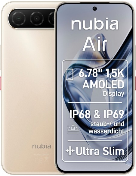 ZTE NUBIA AIR 5G 20GB RAM 256GB ROM TITANIUM DESERT
