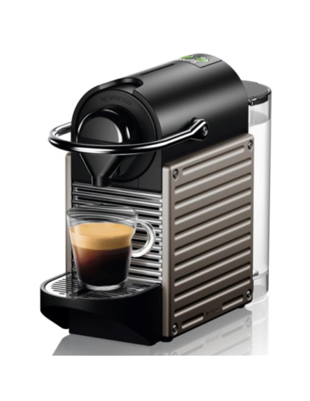 Krups XN304T Cafetera Nespresso Pixie 19 Bares Gris Titanio