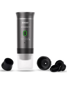 Sogo Cafetera PortÃ¡til Recargable para cÃ¡psulas y cafÃ© molido 20 Bar (CAF-SS-5622)