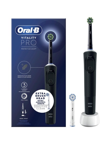raun Oral-B Cepillo Vitality Pro con 2 Recambios Negro (D103.423.3)