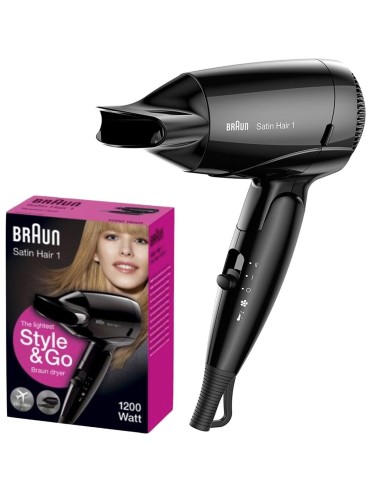 Braun HD130E Secador de Viaje 1200W Negro