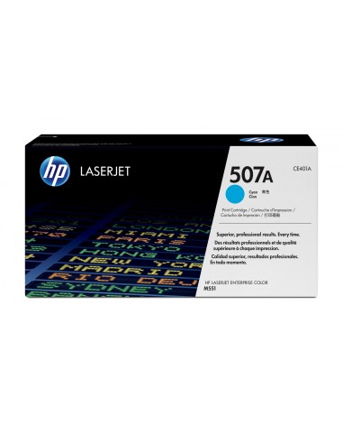HP Cartucho de tÃ³ner original LaserJet 507A cian