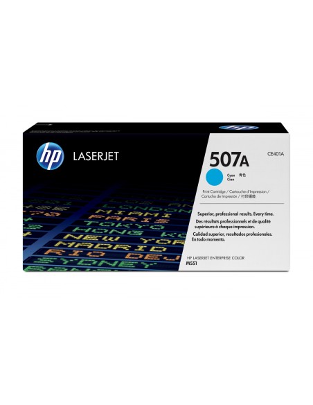HP Cartucho de tÃ³ner original LaserJet 507A cian