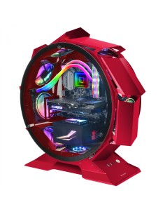 Mars Gaming MCORB Rojo Caja PC Gaming Micro-ATX XL DiseÃ±o Circular Custom Doble Cristal Templado