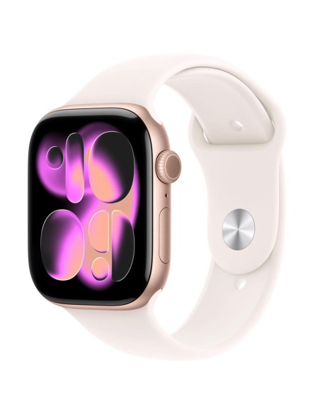 Apple Watch Series 11 GPS 46mm Rose Gold Aluminium Case Light Blush Sport Band S/M (MEV64QL/A)