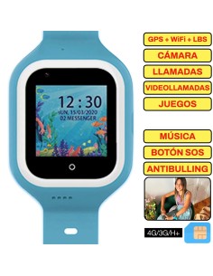 SaveFamily Reloj Iconic Plus 4G Azul - Reloj con Localizador