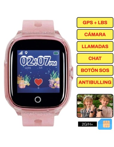 SaveFamily Superior 2G Smartwatch para niÃ±os Rosa