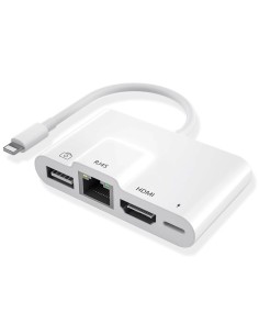 Adaptador Compatible Lightning a Ethernet, HDMI y USB  (THT-022)