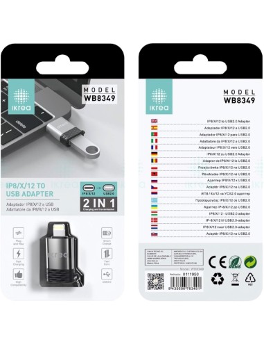 Adaptador USB a Lightning Ikrea WB8349