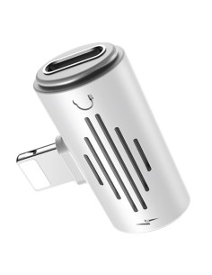 Borofone Bv6 divisor de auriculares lightning blanco.