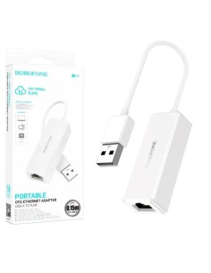 Borofone DH7 Adaptador USB-A a RJ45 Ethernet 100 Mbps Blanco