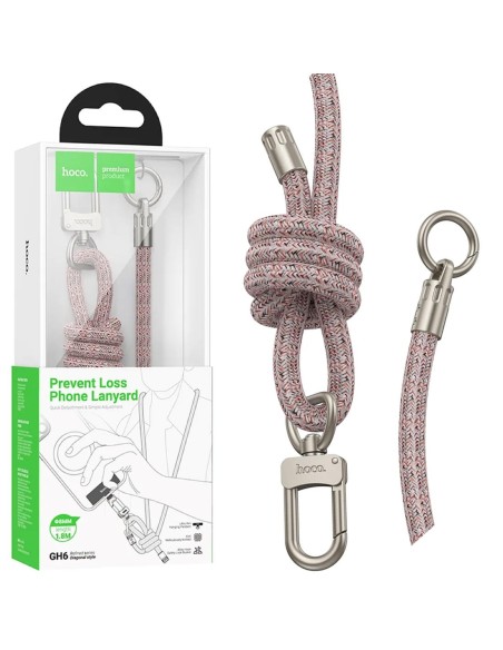 Hoco GH6 CordÃ³n Ajustable para MÃ³viles 1.8m Elegant Peach