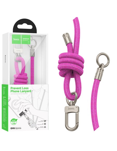 Hoco GH6 CordÃ³n Ajustable para MÃ³viles 1.8m Elegant Pink