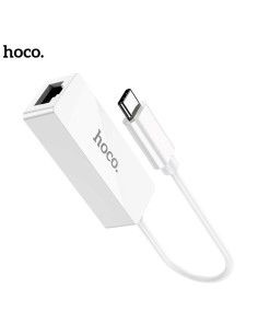 Hoco UA22 Adaptador USB-C a Ethernet 100 Mbps Blanco