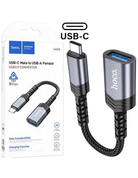 Hoco UA24 Adaptador OTG de USB-C a USB-A 3.0