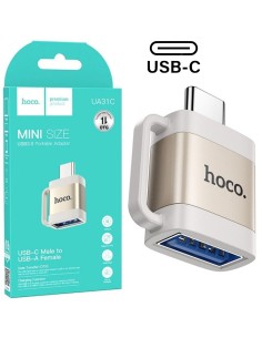 Hoco UA31C Adaptador OTG USB-C a USB-A Gris
