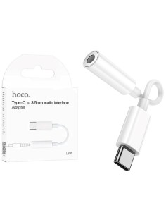 Adaptador USB-C a Jack 3.5mm Hoco LS35 Blanco