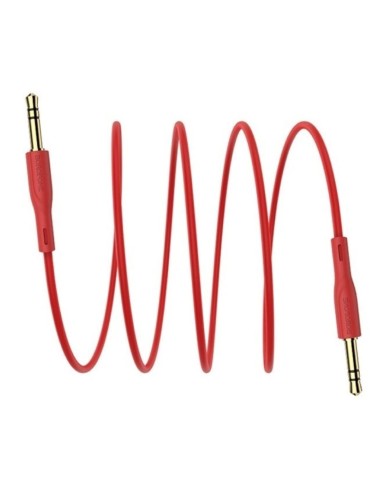 Cable de Audio tipo Jack Stereo de 3.5mm 1 Metro Borofone BL1 Rojo