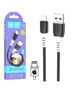 Cable USB tipo-C a Lightning 1 metro 3Amp Hoco X82 Silicona Black