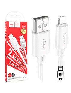 Cable USB a Lightning 1 metro Hoco X88 Blanco