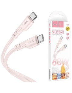 Cable USB-C a USB-C 1 metro 60W Hoco X97 Crystal  Silicona Pink