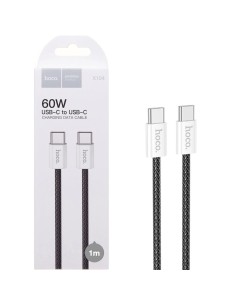 Cable USB-C a USB-C 1 metro 60W Hoco X104 Black (para iPhone 15)