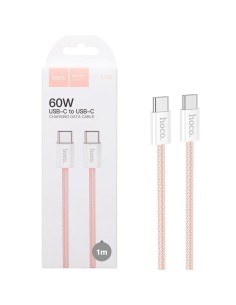 Cable USB-C a USB-C 1 Metro 60W Hoco X104 Pink (para iPhone 15)