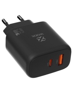 Cargador de Pared PD+QC UsbA+UsbC GaN 65W  Woox MX0094