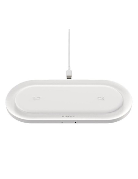 Cargador InalÃ¡mbrico10W Borofone BQ7 Blanco