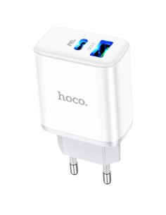 Cargador USB y USB-C 20W Hoco C105AQ Blanco