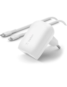 Cargador USB-C 30W Belkin +Cable Lightning 1 Metro Blanco (WCA005VF1MWH-B5)