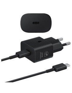 Cargador USB-C Fast Charger 25W+ Cable USB-C Samsung Negro (EP-T2510)
