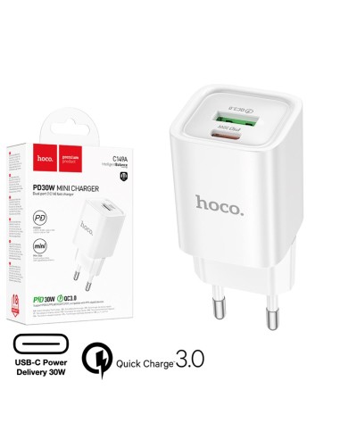Hoco C149A Cargador Cham PD30W+QC3.0 EU White