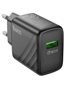 Hoco CS21A Rich Single Port QC3.0 Cargador Eu Black
