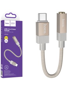 Hoco UPA32C Adaptador USB-C a Jack 3.5mm Dorado