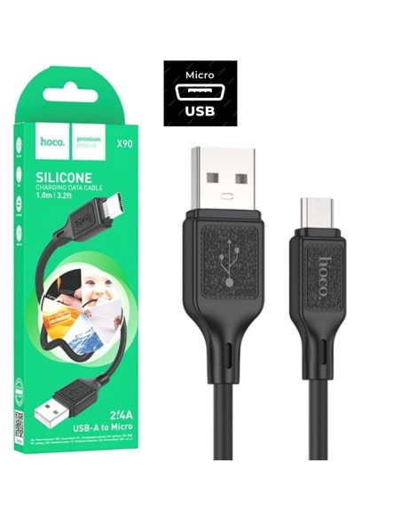 Hoco X90 Cable Cool Silicone Micro Black