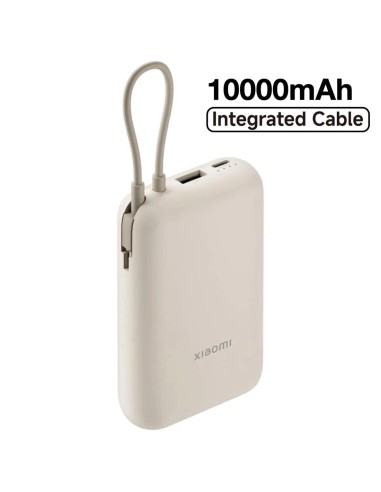 Xiaomi Powerbank 10.000 mAh 22.50W  Con Cable Integrado Tan Beige (BHR9072GL)