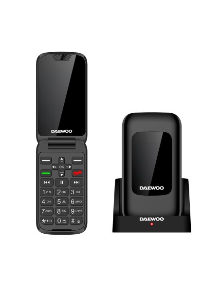 Daewoo DW8005BK TelÃ©fono MÃ³vil 4G Senior con Doble pantalla y Base de Carga