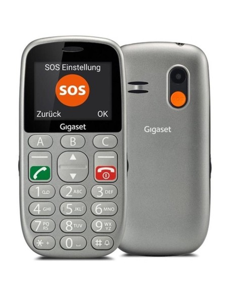 Gigaset GL390 2.2" TelÃ©fono para mayores Gris InglÃ©s FrancÃ©s DanÃ©s Italiano AlemÃ¡n Noruego Sueco