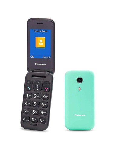 Panasonic KX-TU400 MÃ³vil para mayores con BotÃ³n SOS Turquesa